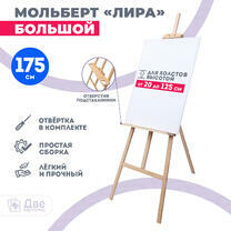 Без бренда «Мольберт Две картинки лира с полочкой, 175 см» в Краснодаре