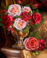 Без бренда «Букет роз в изящной вазе (20шт)» в Краснодаре