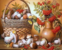 Без бренда «Коробка 20 шт: Корзина с грибами и рябиной» в Краснодаре