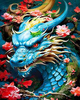 Без бренда «Коробка 20 шт: Бирюзовый дракон среди цветов» в Краснодаре