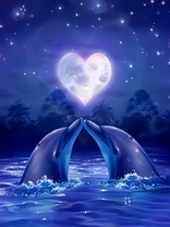 Без бренда «Дельфины под луной вида сердца (20шт)» в Краснодаре
