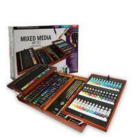 Без бренда «Оптовая коробка 5 шт.: Художественный набор (174 предмета) в деревянном чемоданчике» в Краснодаре