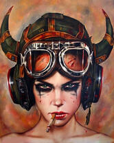 Без бренда «Девушка в шлеме с сигаретой» в Краснодаре