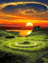 Волшебный пейзаж у озера