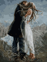 Страстный поцелуй на ветру