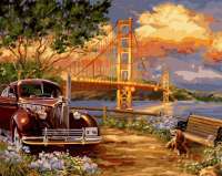 Без бренда «Американский автомобиль на фоне моста через залив» в Краснодаре в интернет-магазине  Без бренда «Американский автомобиль на фоне моста через залив» в Краснодаре