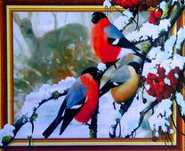 Снегири на ветке