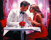 Без бренда «Пара на свидании в ресторане» в Краснодаре в интернет-магазине  Без бренда «Пара на свидании в ресторане» в Краснодаре